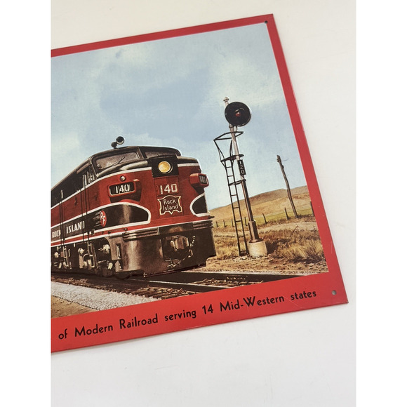 Rock Island Lines Metal Sign AAA‎ Sign Company Train Enthusiasts - Picture 5 of 13